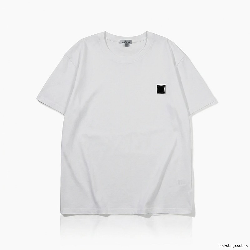 Stone Island minimalist style white T-shirt