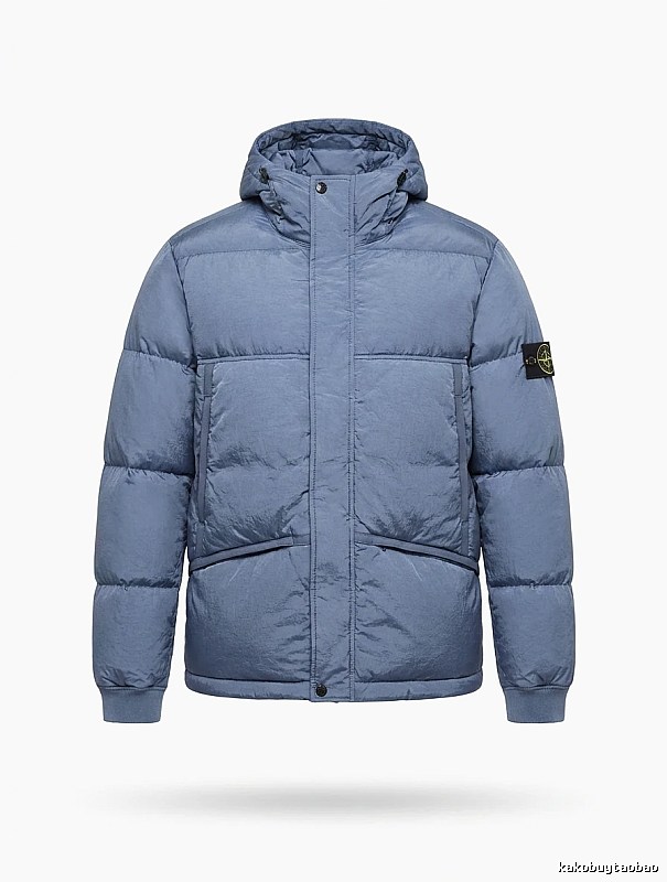 Stone Island series trendy brand light blue down jacket