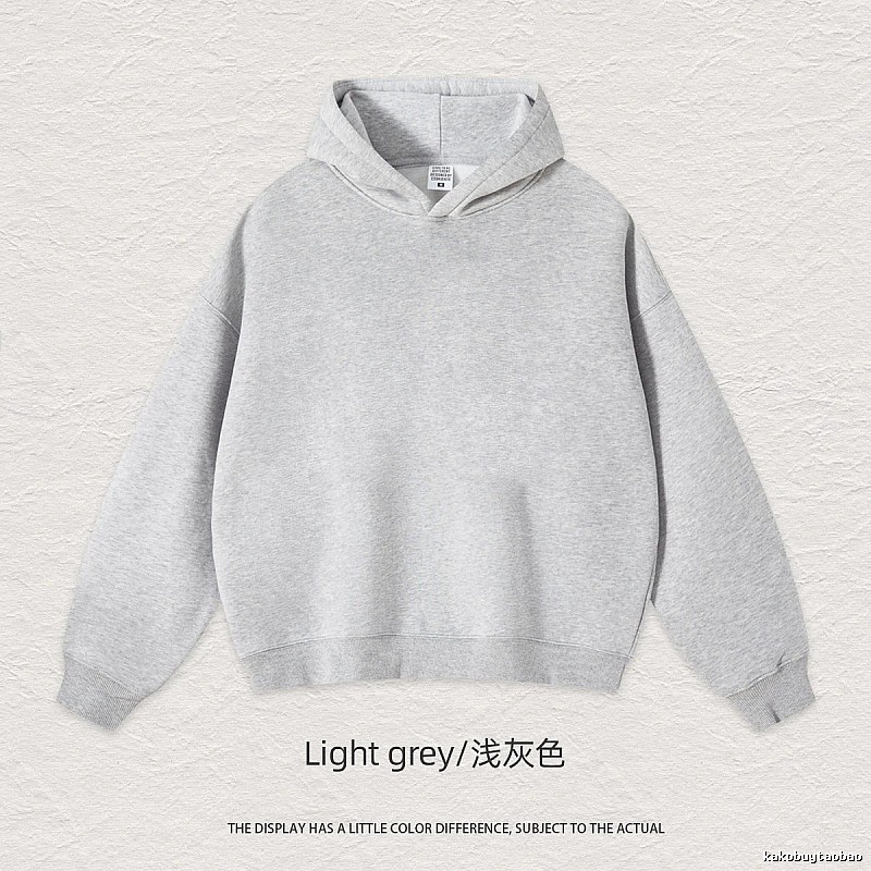 Streetwear Blank pullover hoodie Black Minimal A with Logo Accent
