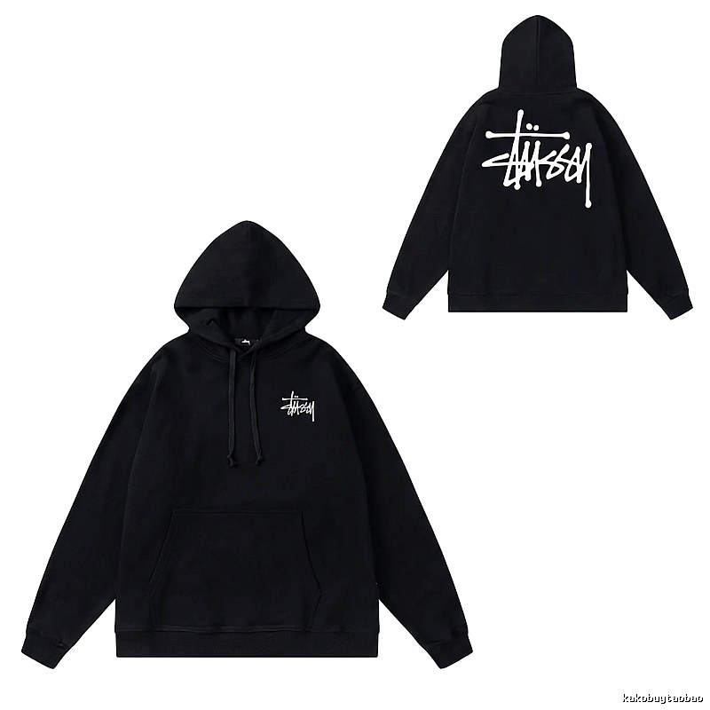 Stussy basic simple style black sweatshirt