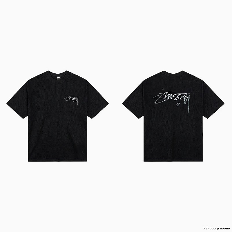 Stussy basic style minimalist black T-shirt
