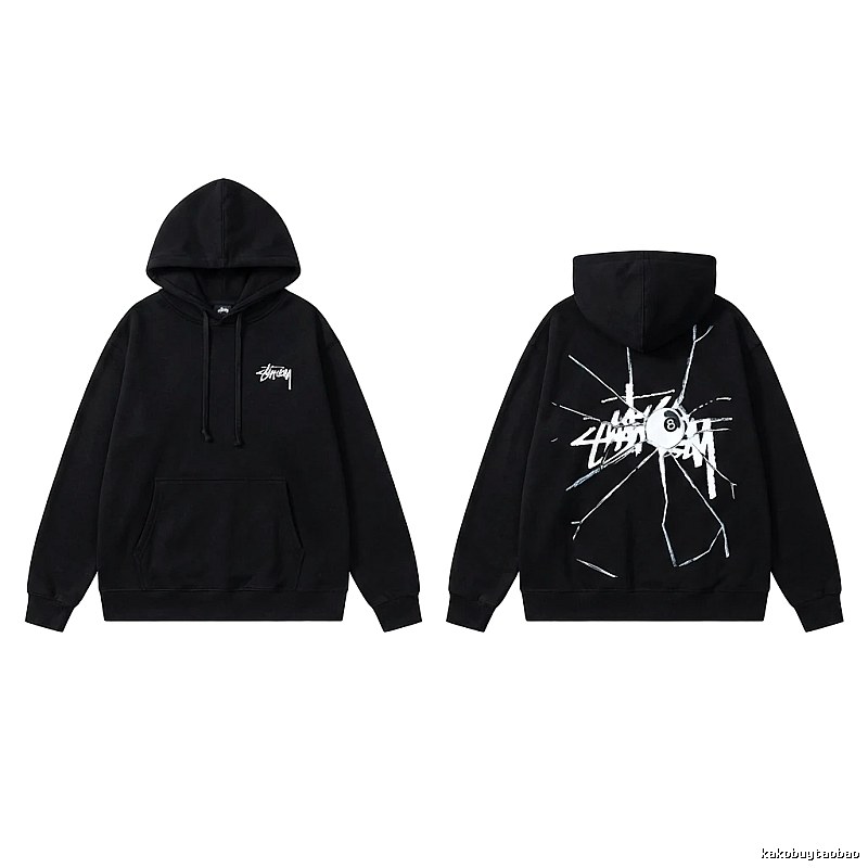 Stussy dark style black hoodie