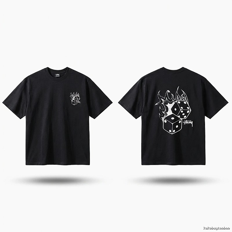 Stussy Dice Print Black T-shirt