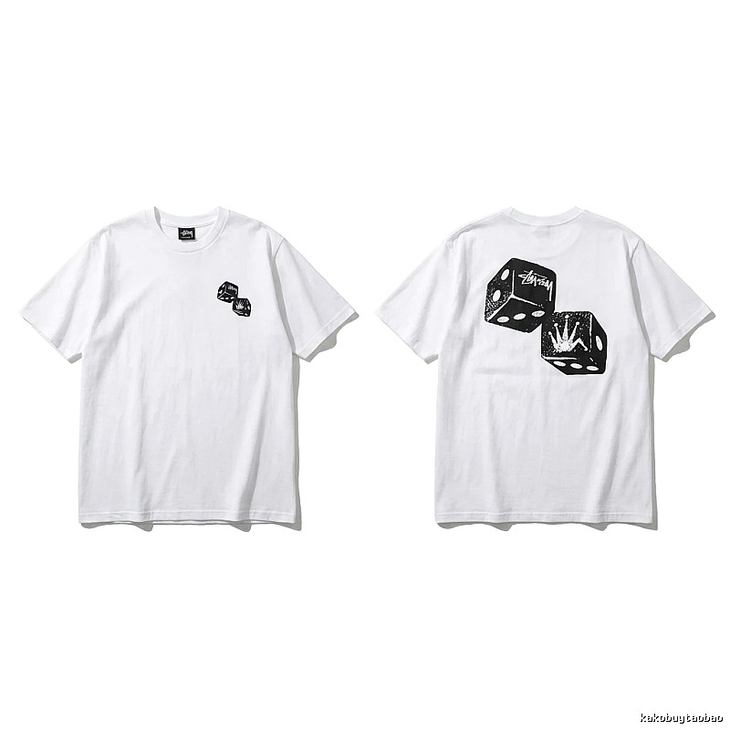 Stussy Dice Print White T-shirt
