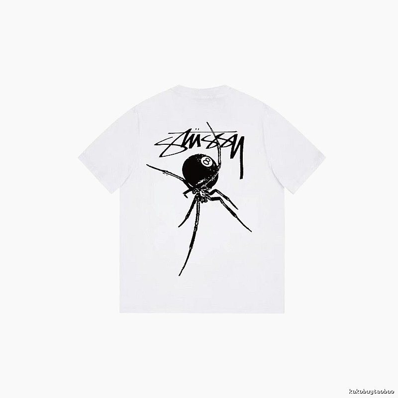 Stussy Easy Match Graphic T-shirt Black White Stussy for Everyday Use