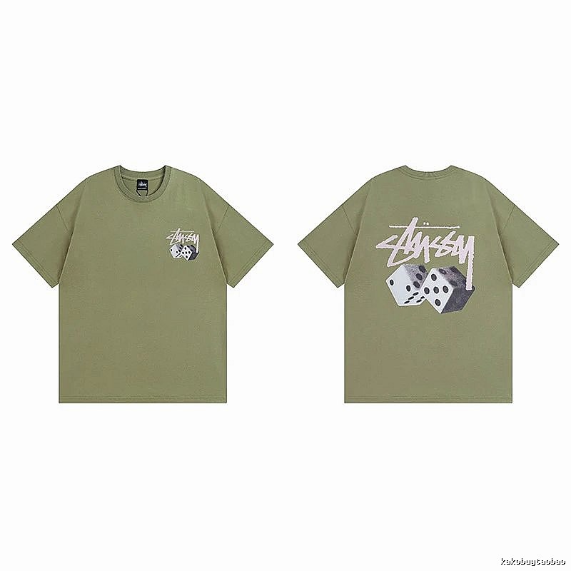 Stussy Green Spider Graphic T-Shirt Everyday Rotation Logo