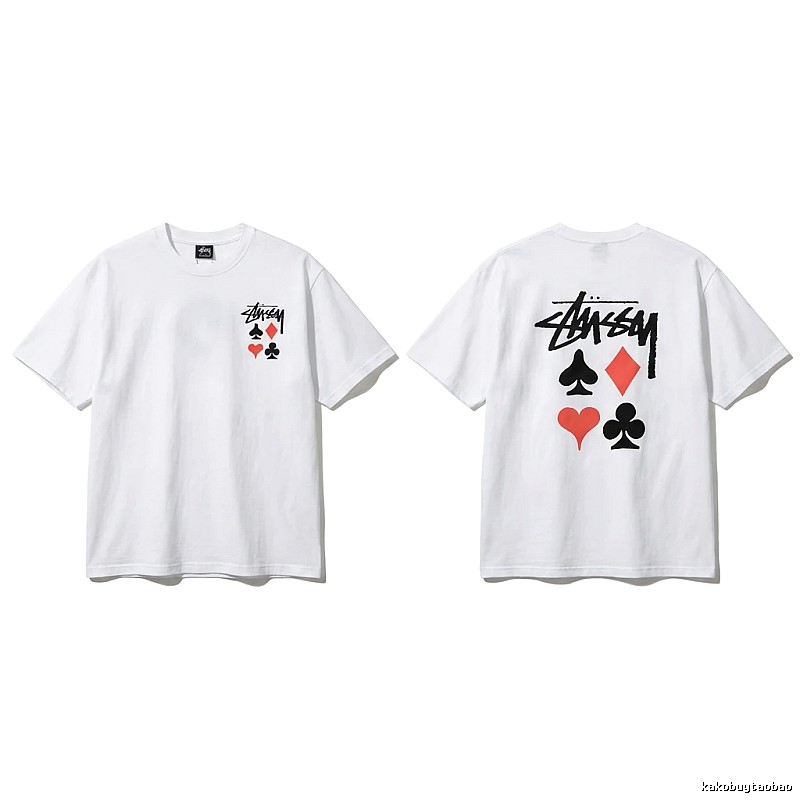 Stussy Playing Card Style White T-Shirt