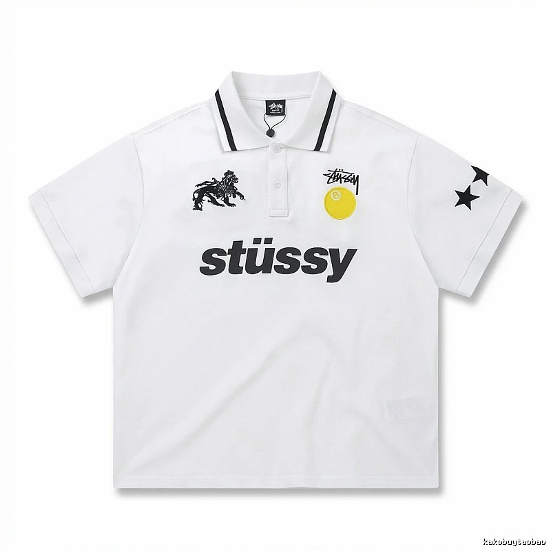 Stussy printed casual white shirt