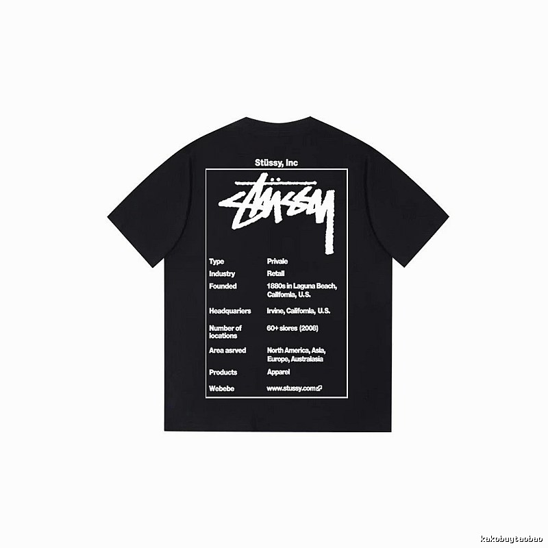 Stussy Travel Graphic T-shirt Black White Stussy with Modern Look