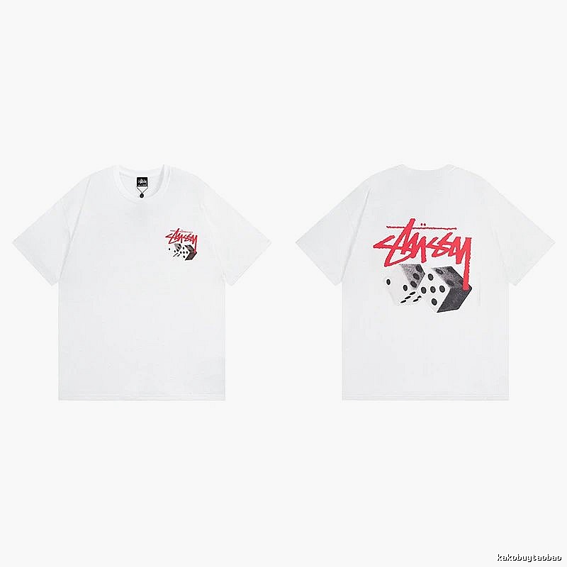Stussy White Spider Graphic T-Shirt Fan Wear Logo