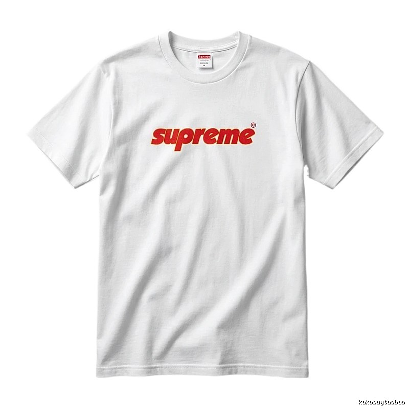 Supreme basic simple white T-shirt.