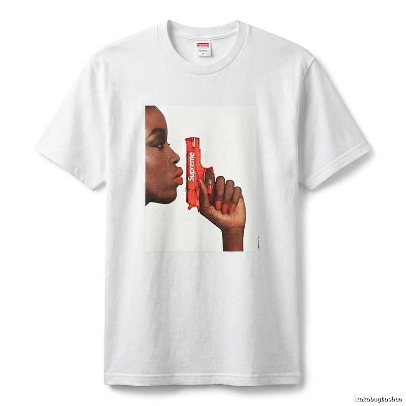 Supreme Pistol Print White T-shirt