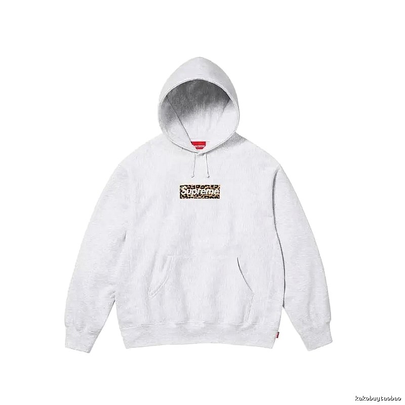 Supreme Resort Logo hoodie Gray Red Oversized for Travel Looks