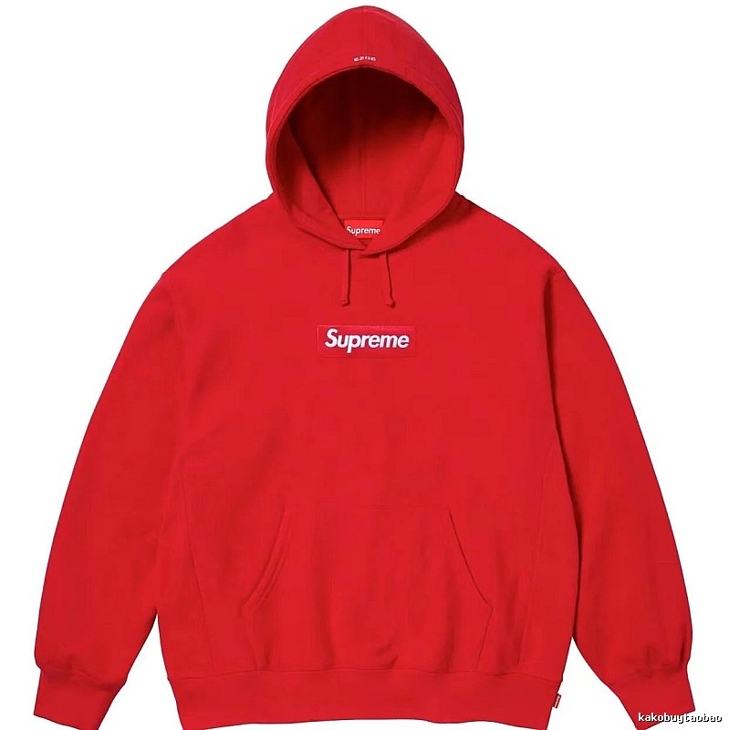 Supreme Statement Logo hoodie Gray Red Oversized for Easy Pairing