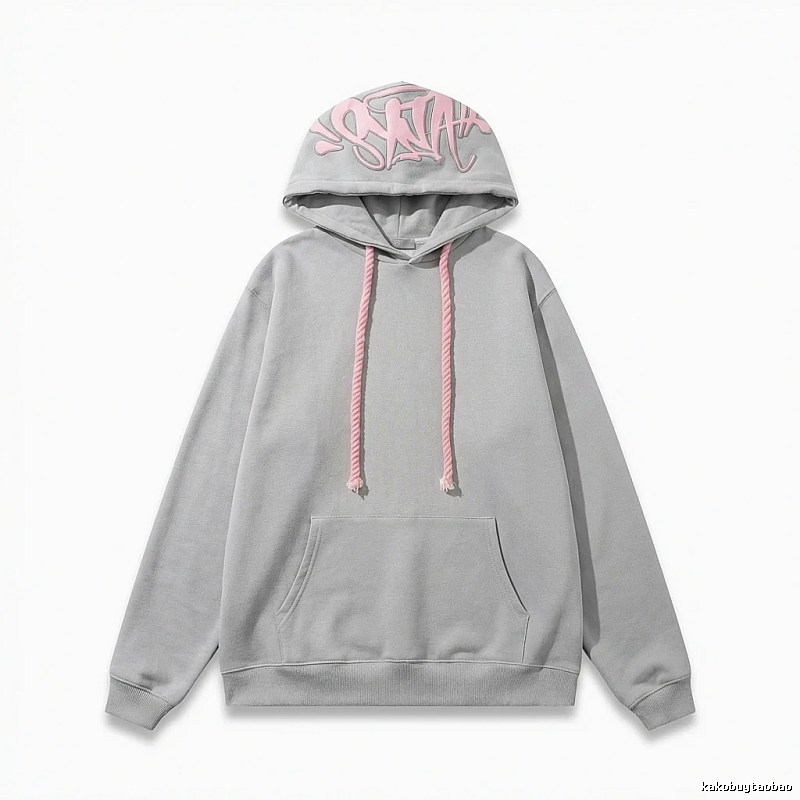 SynaWorld Graffiti Style Light Gray Hoodie
