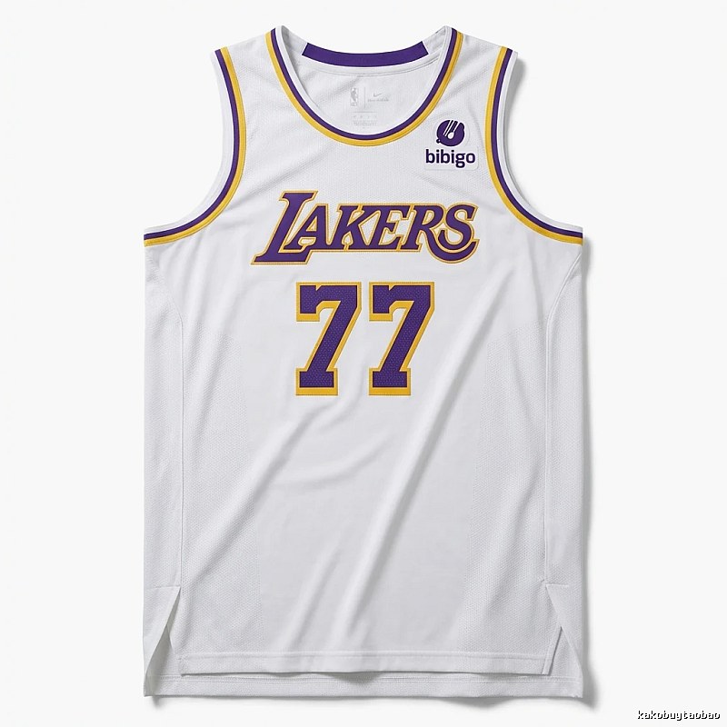 The No. 77 white basketball jersey of the Mavericks.