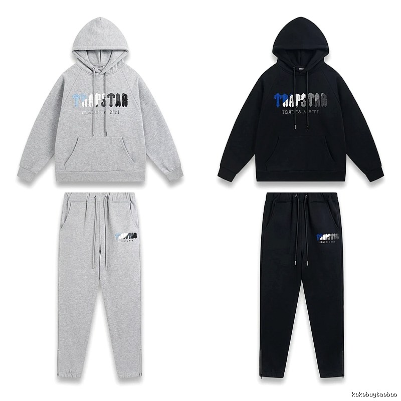 Trapstar Casual Style Grey-Black Suit