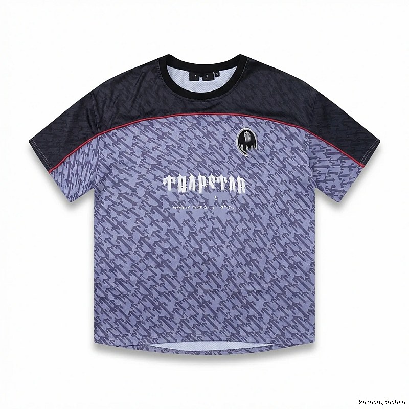 Trapstar Dark Purple and Black Short-sleeve