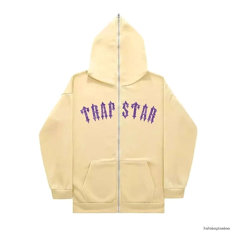 Trapstar Statement Graphic zip hoodie Black Zip Pink for Easy Pairing
