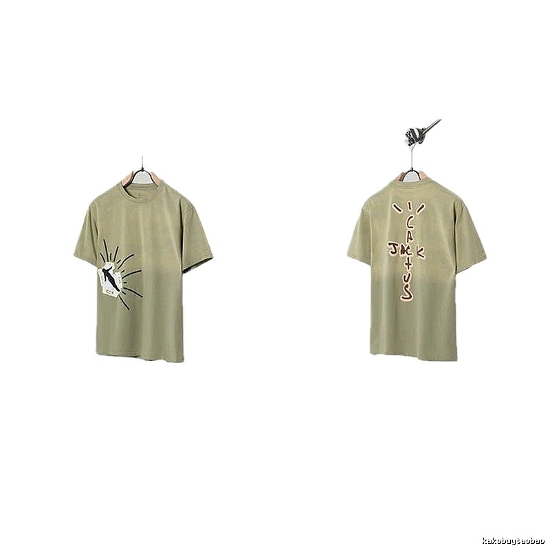 Travis Scott Cactus Jack Streetwear Khaki Green T-Shirt