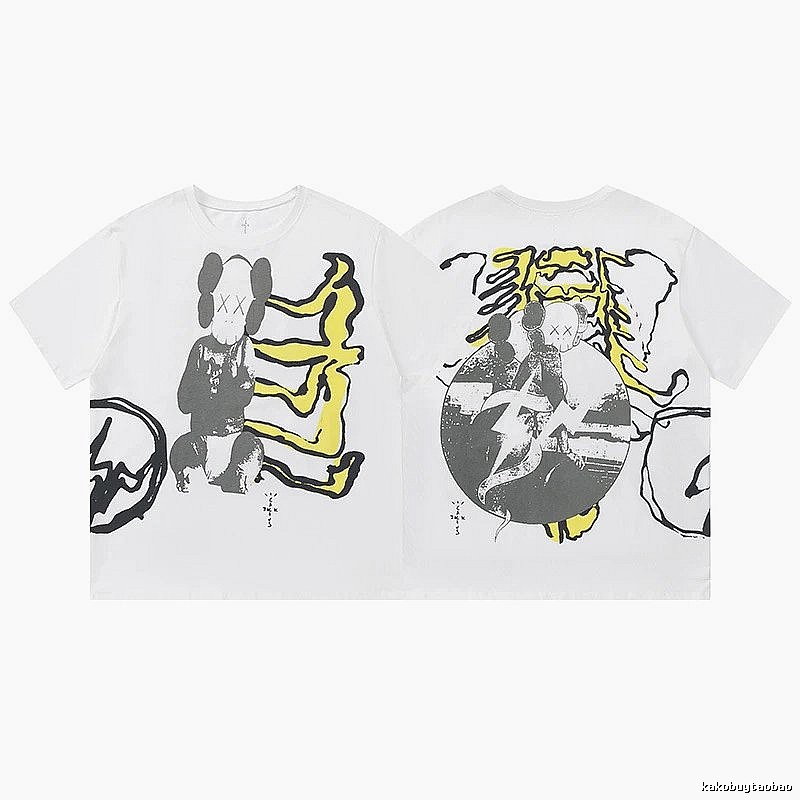 Travis Scott Patterned Graphic T-shirt Brown Travis Scott with Polished Detail