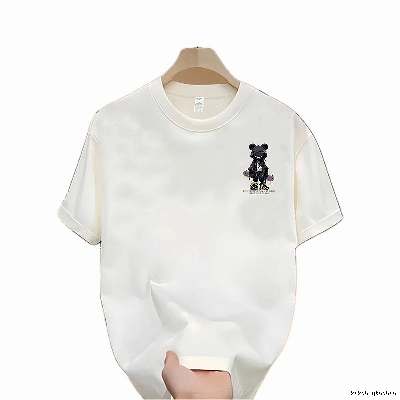 Trendy Brand Violent Bear Street Style Off-white Short Sleeve T-shirt