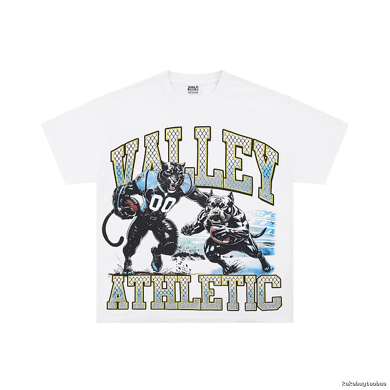 Valley Sports American Retro White Short-sleeve T-shirt
