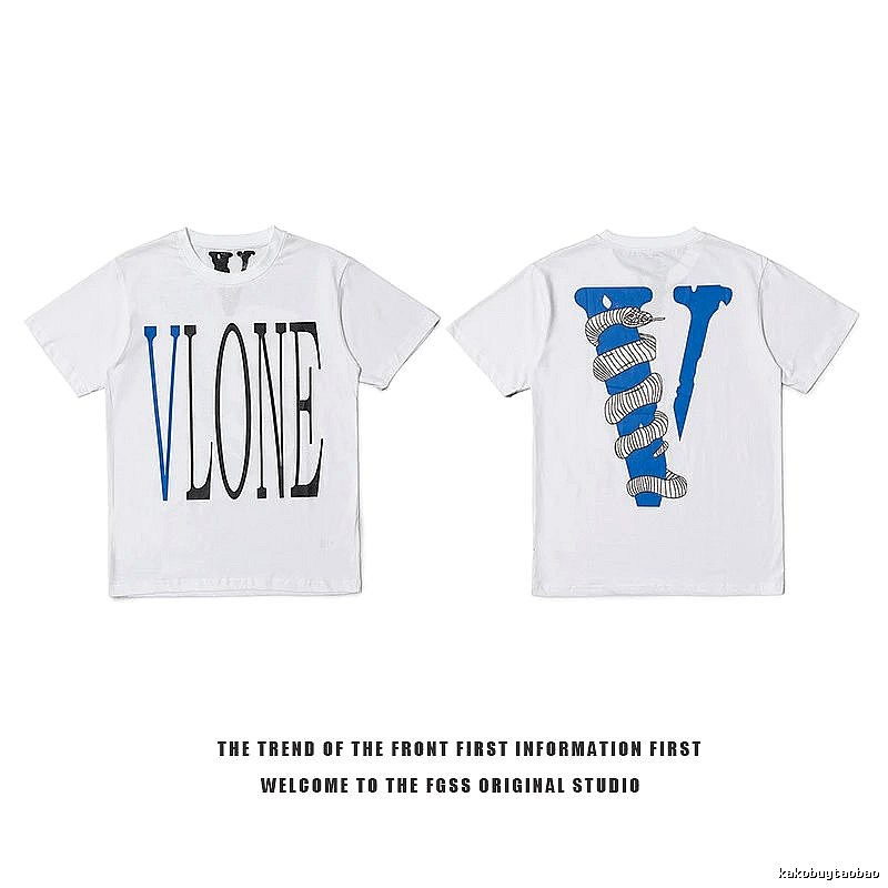 Vlone Casual Logo T-shirt Black Purple Vlone for Comfortable Styling