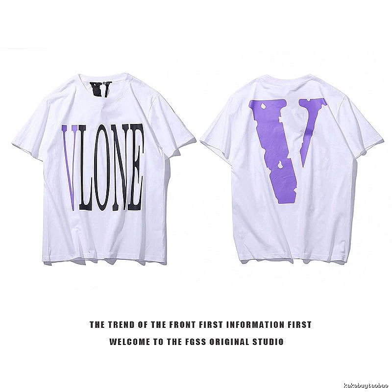 Vlone Compact Logo T-shirt Black Purple Vlone for Smart Casual Looks