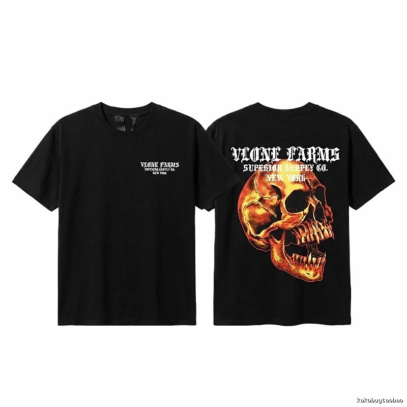 Vlone Skull Dark Style T-shirt