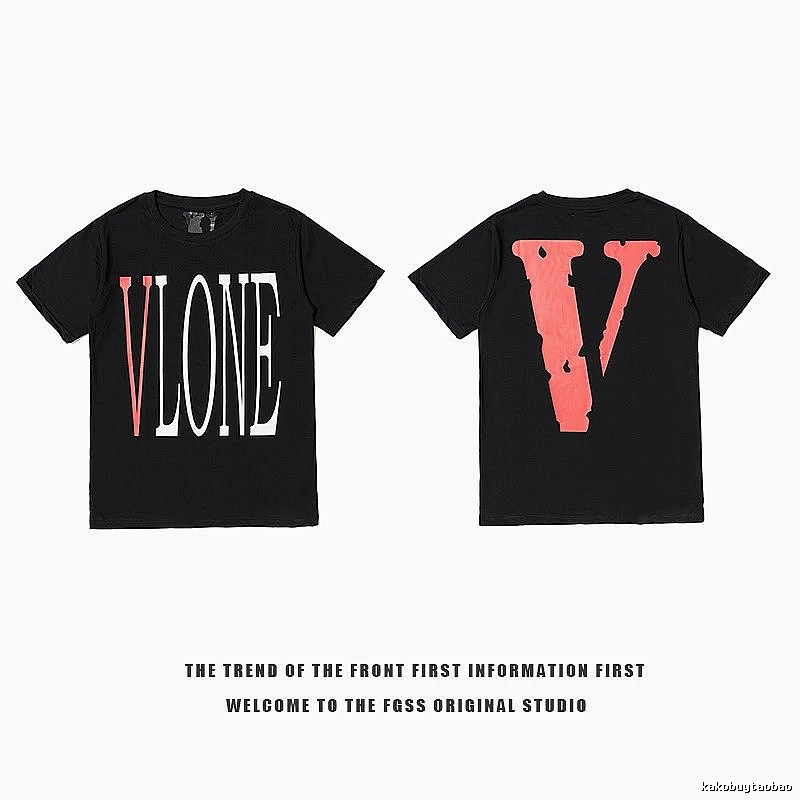 Vlone Summer Logo T-shirt Black Purple Vlone with Bold Graphic
