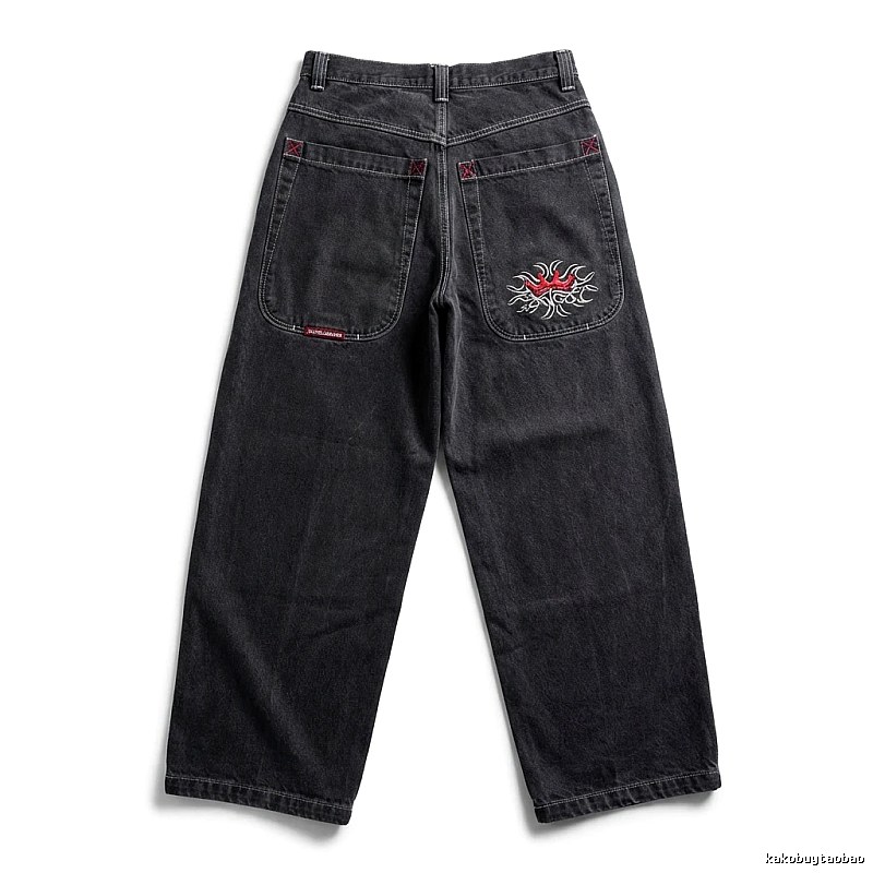 Y2K style retro black jeans
